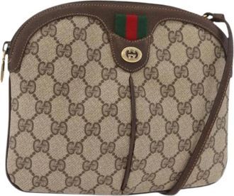Gucci Pre-owned Vintage Shoulder Bag - Dames - Vintage Schoudertas - Beige - ONE Size - Leer - Vintage