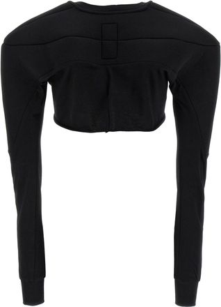 Rick Owens Organic Cotton Scuba-Panelled Sweatshirt - Black