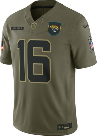 Nike Trevor Lawrence Jacksonville Jaguars Salute to Service Nike Mens Dri-FIT NFL Limited Jersey in Brown | SSLM2DHF3F-BTW
