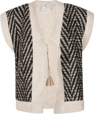 Forte_Forte Gilet in Maglia Jacquard Chevron - - Knitwear - Donna - Multicolore - S