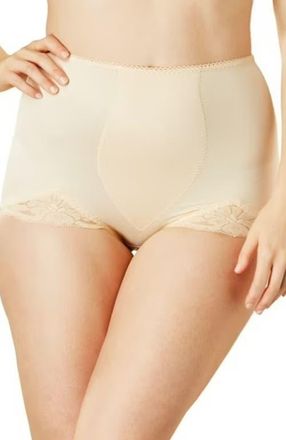 Rago Light Shaping Panty with comfort V-Leg lace design in Beige at Nordstrom, Size X-Large