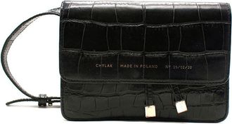 Chylak Black Glossy Croc Belt Bag