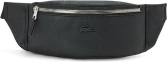 Lacoste logo-appliqu&eacute; piqu&eacute; bag - men - Leather - OS - Black