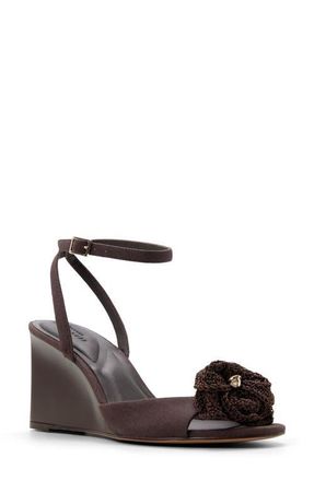 Ted Baker Bridget Ankle Strap Wedge Sandal in Dark Brown at Nordstrom, Size 8.5