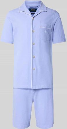 Ralph Lauren Regular Fit Pyjama aus reiner Baumwolle in Hellblau, Gr&ouml;&szlig;e XL
