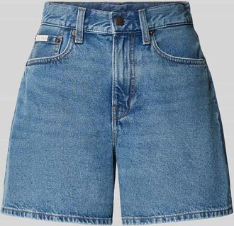 Calvin Klein Jeans High Waist Jeansshorts mit Label-Detail in Jeansblau, Gr&ouml;&szlig;e 25
