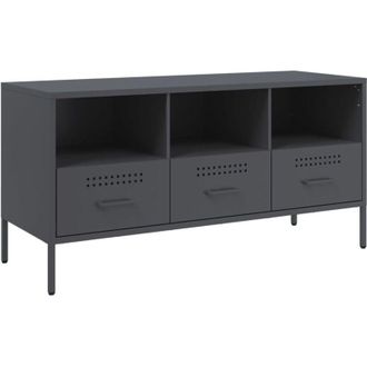vidaXL Mueble Para Tv Acero Gris Antracita 100,5x39x50,5 Cm Vidaxl