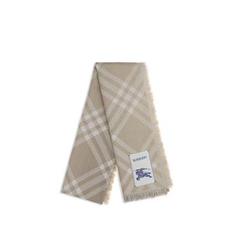Burberry Womens Beige Wool Oves Aries Scarf
