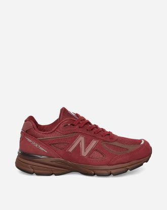 New Balance Made in USA 990v4 Sneakers Monarch Burgundy / Pumpernickel / Black