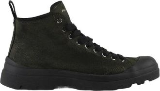 Panchic Sneakers With Military Green Brushed Suede