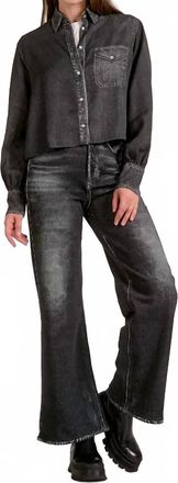 Elan Julia Button Down In Black