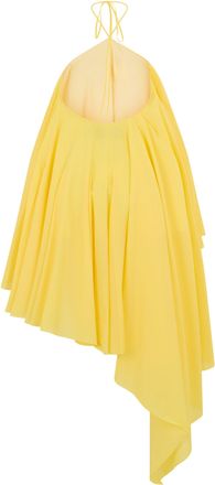 Jacquemus Womens Dress The Robe Triangle Yellow Cotton