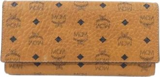 MCM Pre-owned Wallets, male, Brown, Size: ONE SIZE Pre-owned Myl6Avc48Co001 Long Wallet