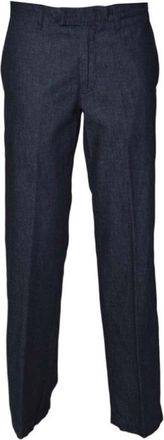 Aspesi Blue Cotton Denim Straight Trousers