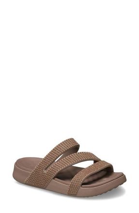 Crocs Getaway Gems Slide Sandal in Latte at Nordstrom, Size 10