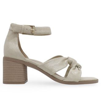 Vionic Maia Metallic Leather Womens Heels Sandals - Gold - Size:UK 4.5