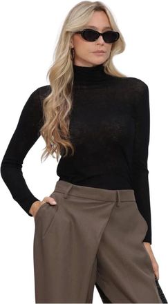 Selected Slwvendy Wool LS Knit Roll Neck - Dames - Truien - Zwart - Maat: XL Wol