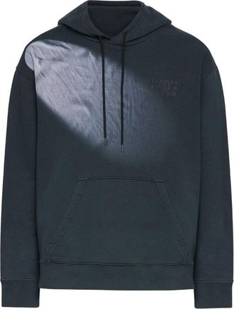 Maison Margiela Faded Logo-embroidered Hoodie