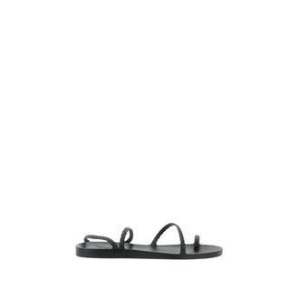 Ancient Greek Sandals Flat Sandals, female, Black, Size: 11 US Eleftheria Sandals