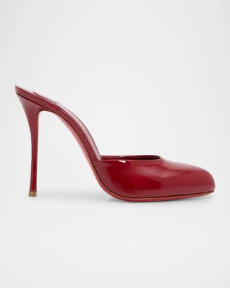 Christian Louboutin 100 mm Dolly Patent Leather Mules