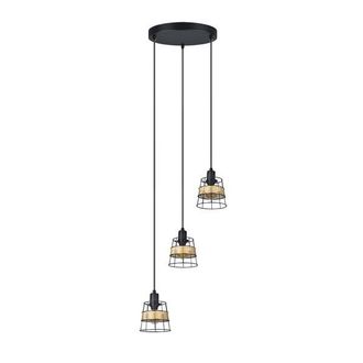 Fabrilamp Plafon Burano 3xe14 Forja/ratan Regx25x33 Cm - Fabrilamp
