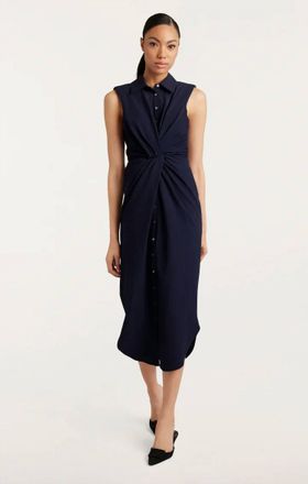 Cinq &agrave; Sept Catalina Midi Dress In Navy