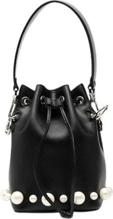 Fendi Pre-owned Bucket Bags, female, Black, Size: ONE SIZE Pre-owned Leather Bucket Bag