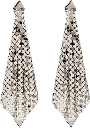 Paco Rabanne Womens Earrings Pixel Silver Aluminium