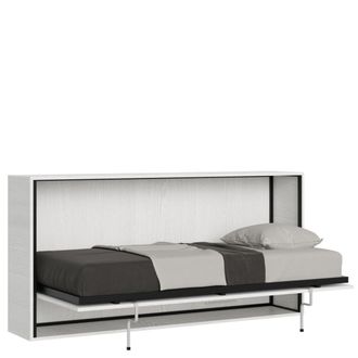 Itamoby Cama abatible individual horizontal effecto madeira fresno blanco