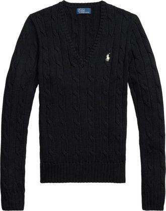 Polo Ralph Lauren V-hals Truien - Dames - V-hals truien - Zwart - XS - Katoen - Truien & Vesten