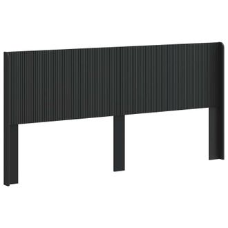 vidaXL Cabecero Negro Madera De Ingenier&iacute;a Vidaxl