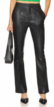 Line & Dot Reina Vegan Leather Pant In Black