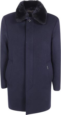 Moorer Simmons Jas - Heren - Mantel - Blauw - 2XL - Wol - Jassen