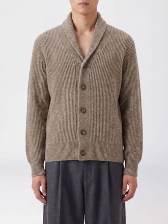 Brooksfield Cardigan in lana a costine con collo a scialle e bottoni
