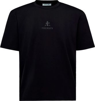 Premiata Katoenen T-shirt met Gelijmde Details en Hot Finish - Heren - T-shirts - Zwart - L - Katoen - Tops