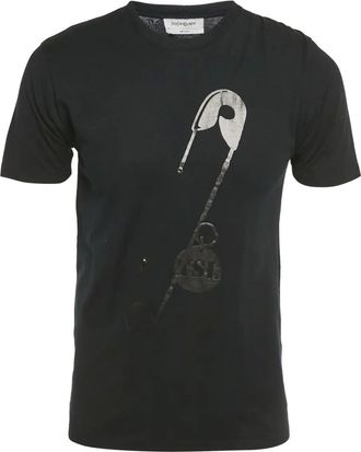 Saint Laurent T-shirt con stampa - Nero