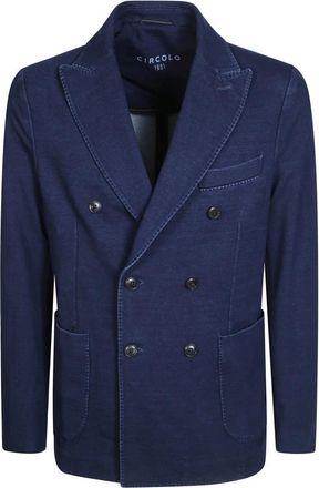 Circolo 1901 Giacca DP Denim - Heren - Blazers - Blauw - XL - Denim - Jassen