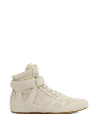 Isabel Marant Chalk White High Top Sneakers