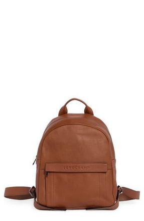 Longchamp Small 3D Leather Backpack in Cognac at Nordstrom Rack