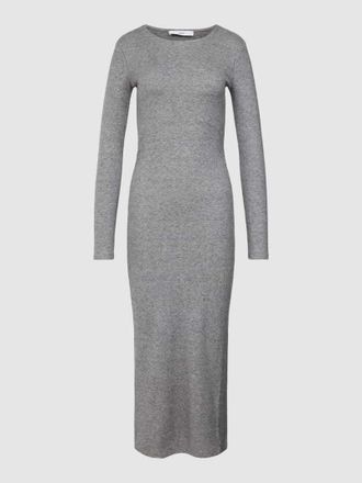 Mango Midikleid im lang&auml;rmeligen Design Modell BASILO in Mittelgrau, Gr&ouml;&szlig;e XL