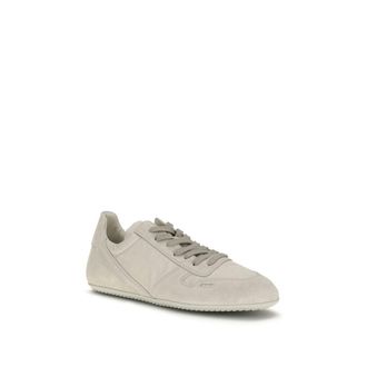 Rick Owens Calf Leather Low-Top Sneaker - Gray