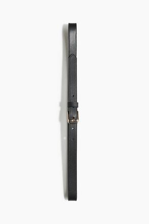 H&M Split Leather Belt in Dark Green at Nordstrom, Size X-Small