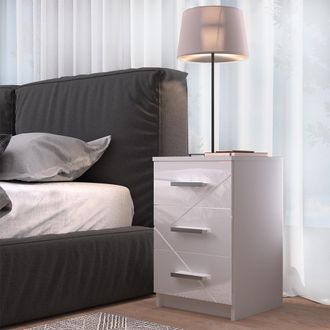Vicco Mesa De Noche Irma, Blanco, 37.6 X 66 Cm Vicco