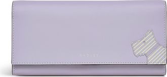 Radley London Plaid Large Leather Flapover Wallet in Bellflower at Nordstrom Rack