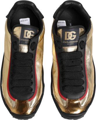 Dolce & Gabbana Mens Multicolor Old Runner Lace Up Sneakers Shoes