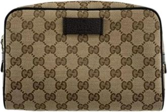 Gucci Pre-owned Belt Bags, female, Brown, Size: ONE SIZE Pre-owned Canvas Belt Bag