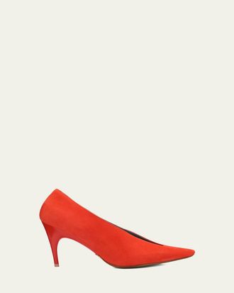 Balenciaga 90mm Duchesse Suede Pumps