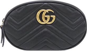 Gucci Black Quilting Leather Fanny Pack (Pre-Owned)
