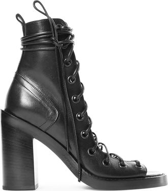 Ann Demeulemeester Bernardina sandalen met veters - Zwart