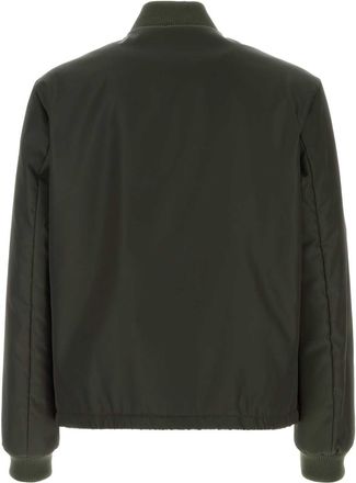 Prada Mens Nylon Bomber Jacket Green